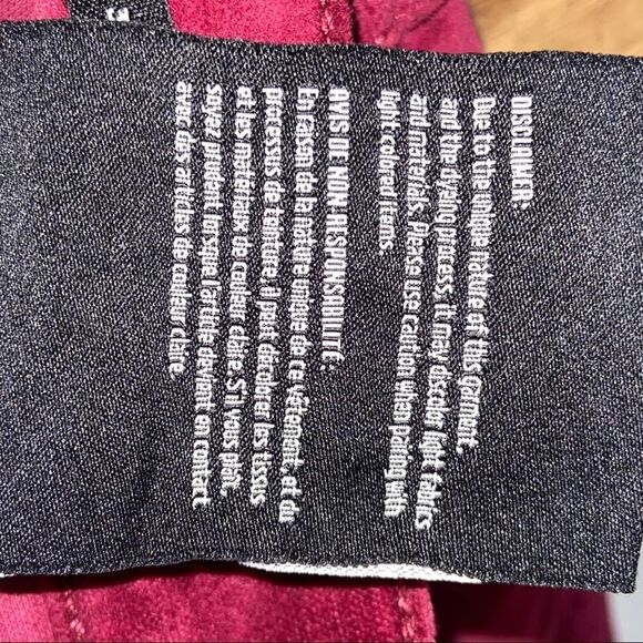 3x1 Higher Ground Cropped Stretch Cotton Velvet Merlot Size 26 - Picture 10 of 11